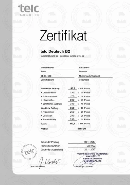 Buy GOETHE certificate online